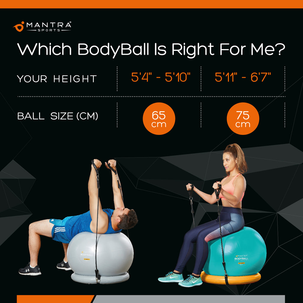 exercise ball chair sizes 